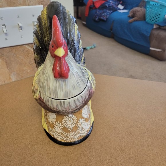 Discontinued Tuscan Rooster Cookie Jar - Picture 3 of 5